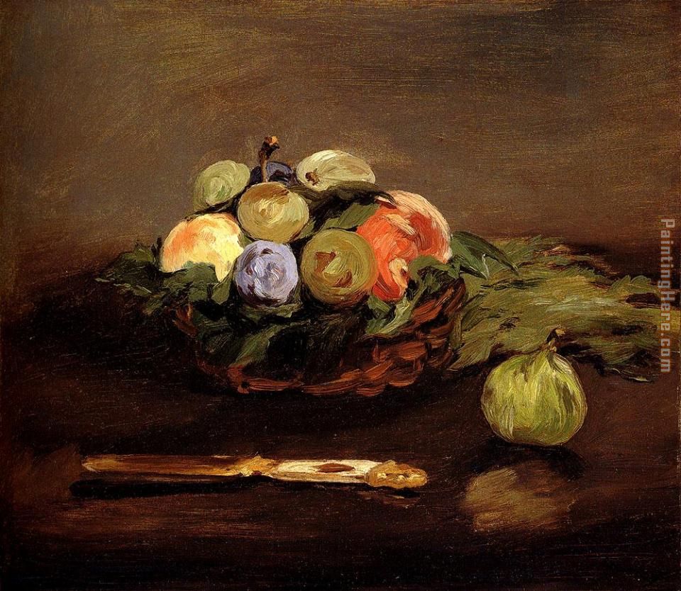 Basket Of Fruit painting - Edouard Manet Basket Of Fruit art painting